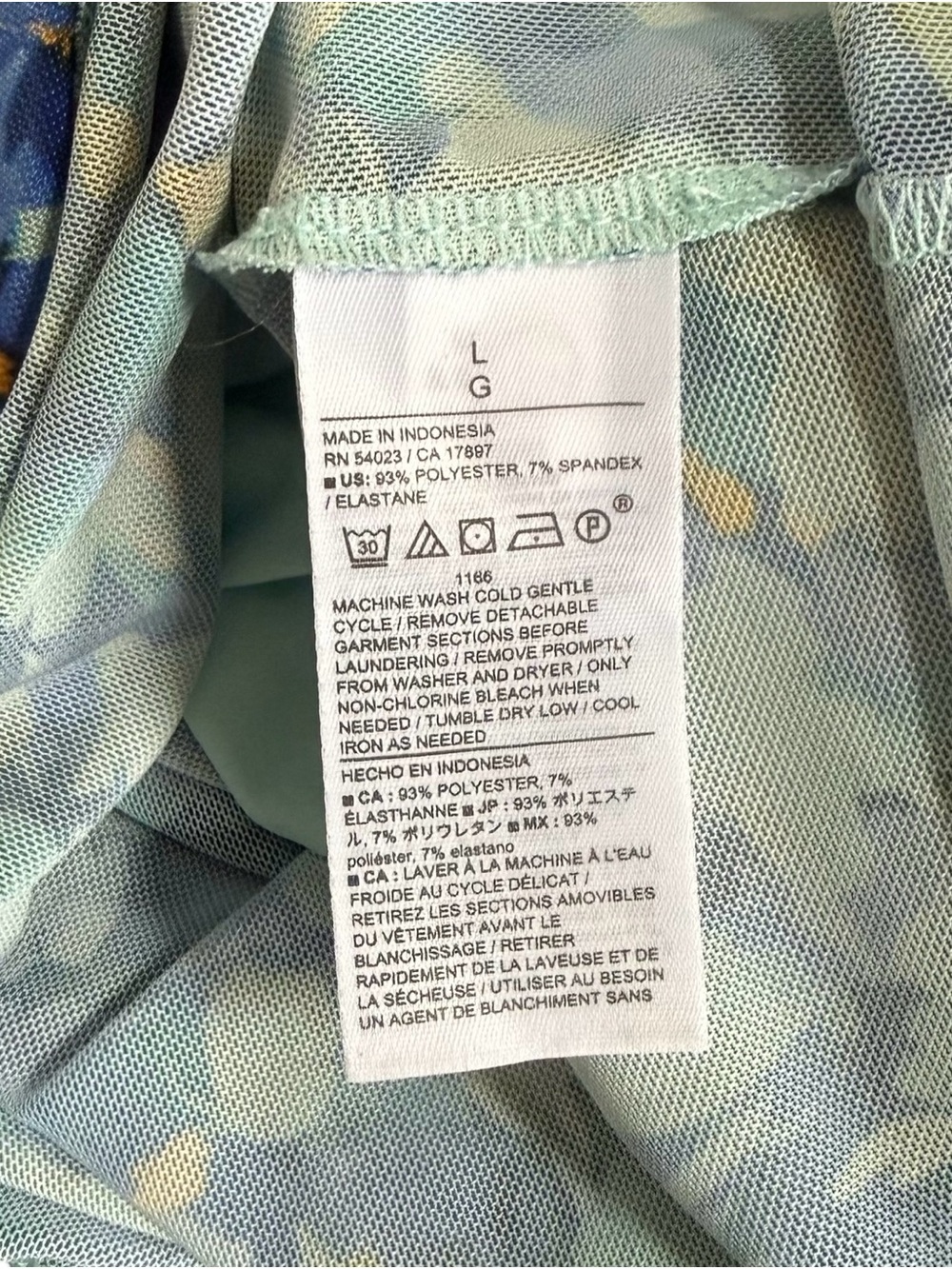 Banana Republic Women’s Blue Floral Ruched Mesh Shirred Midi Dress! Large! EUC! - Picture 8 of 8